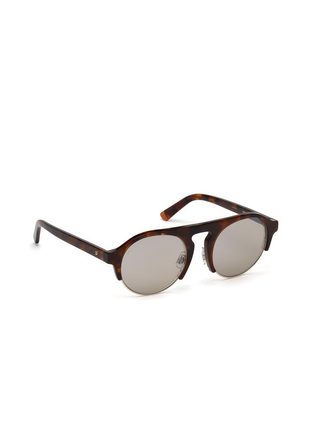 

WEB EYEWEAR Unisex Round Sunglasses WE0224 52 52G-Brown
