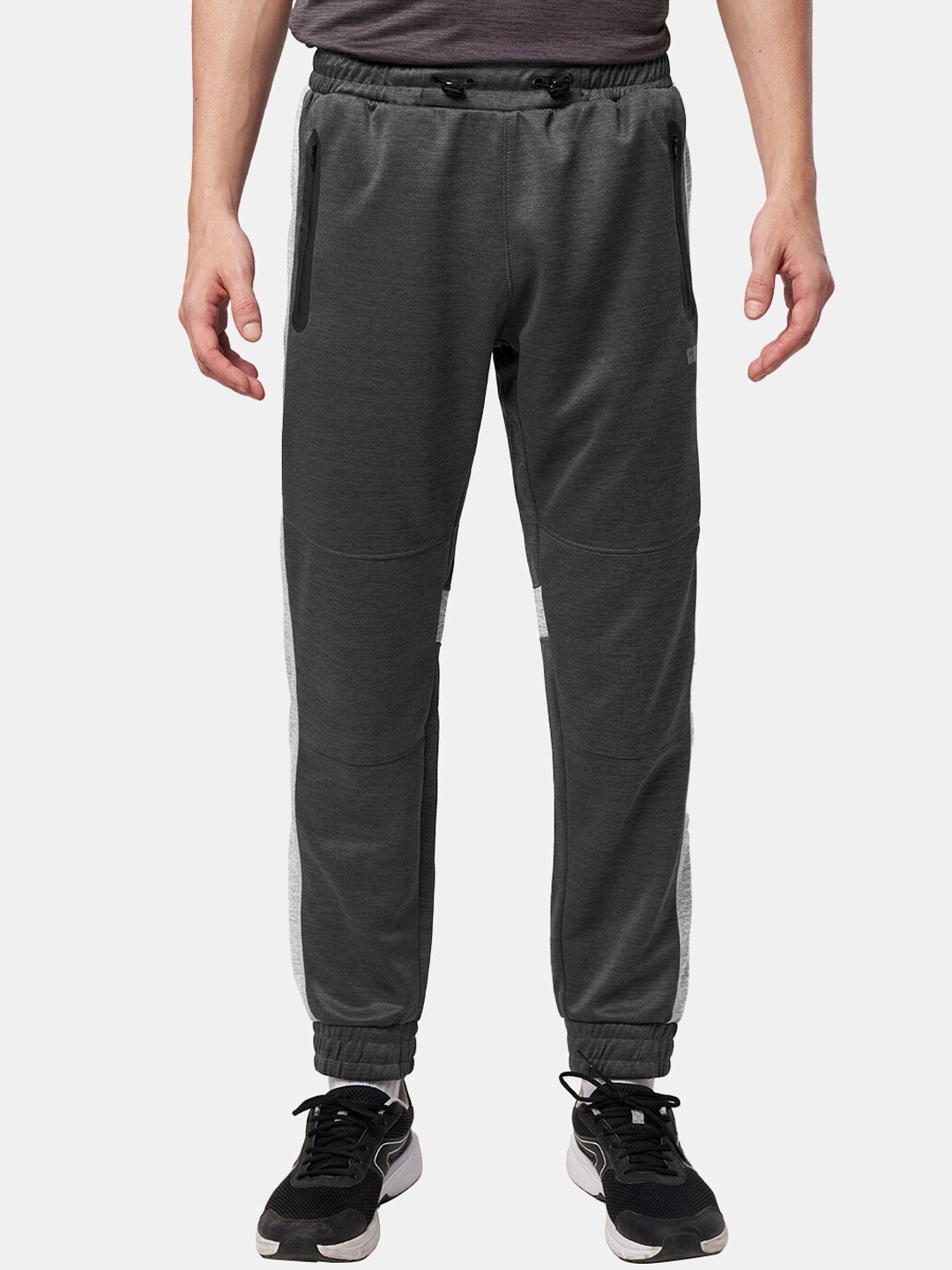 

The Souled Store Men Black Melange Tss Active Sports Track Pants