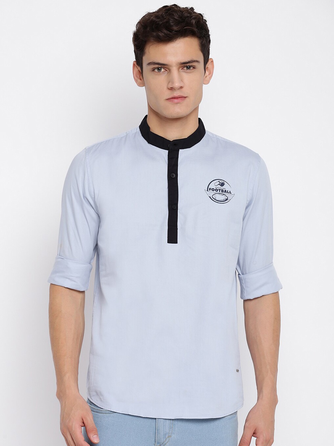 

abof Men Solid Casual Shirt, Blue