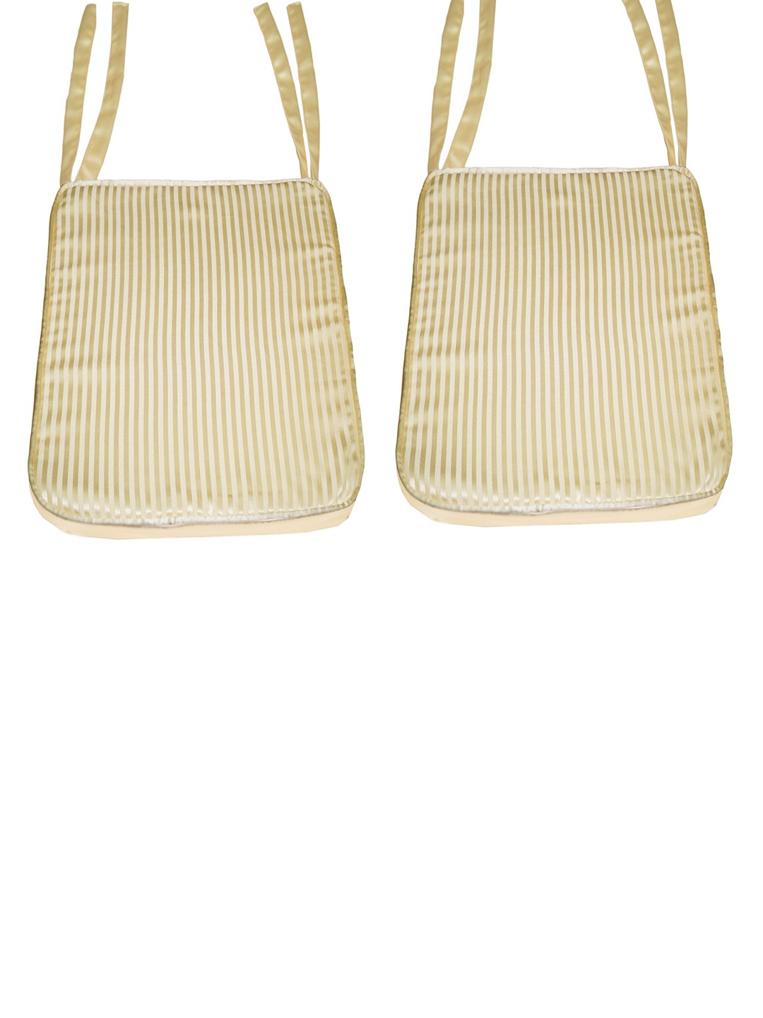 

Lushomes Set of 2 Beige Striped Chair Pad