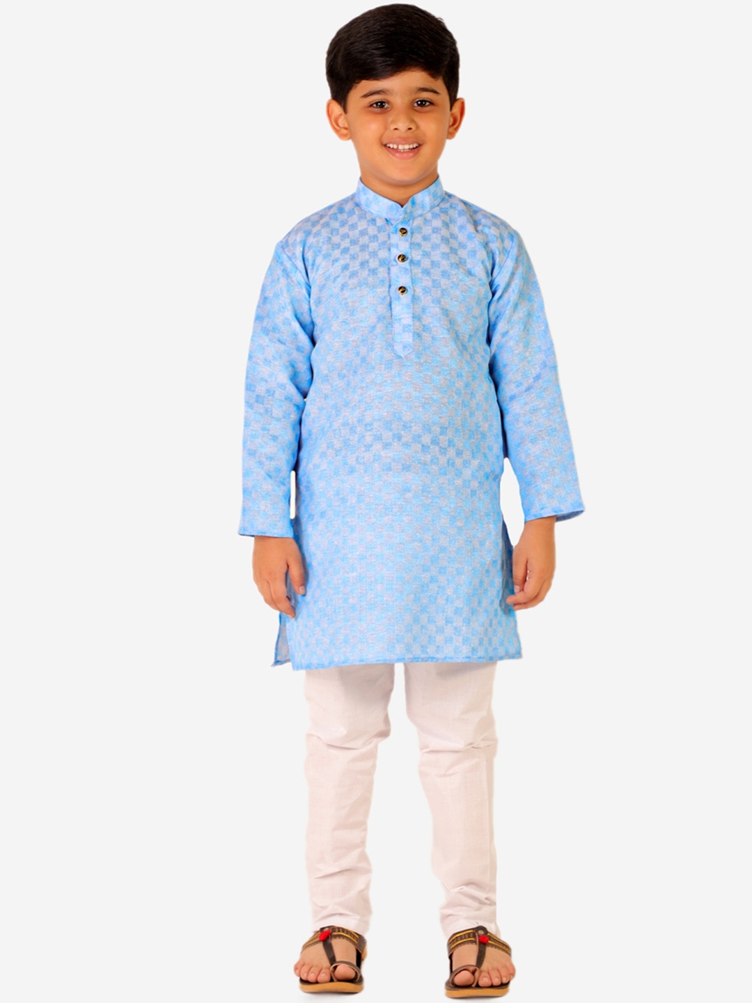 

Pro-Ethic STYLE DEVELOPER Boys Pure Cotton Kurta with Pyjamas, Blue