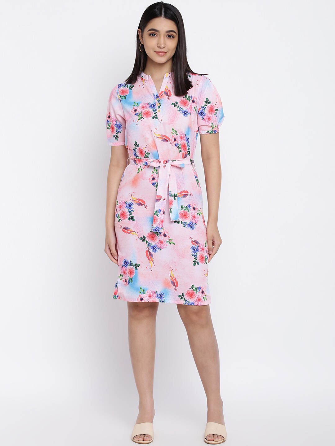 

abof Pink Floral Printed Dress