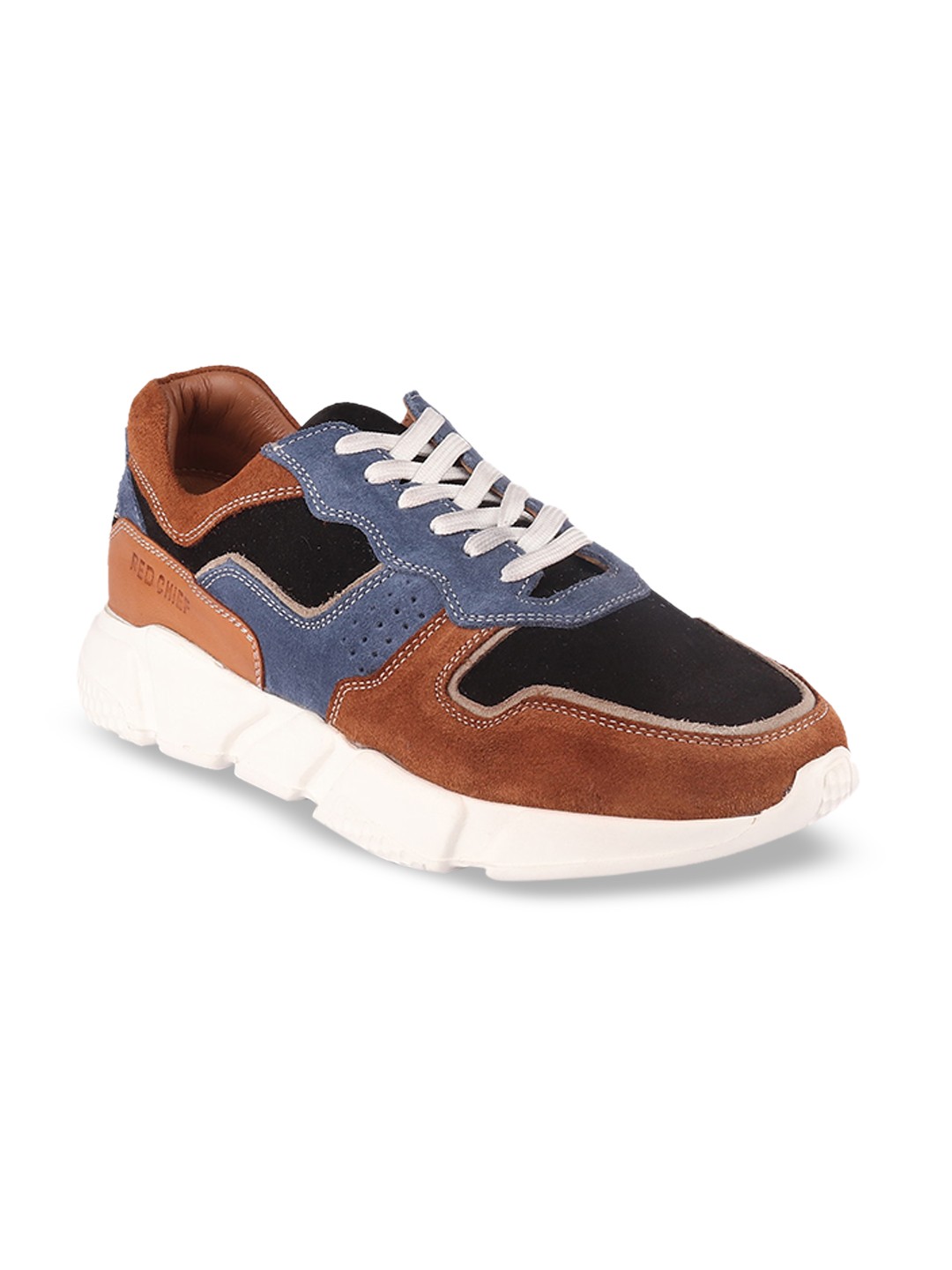 

Red Chief Men Black Woven Design Leather Sneakers