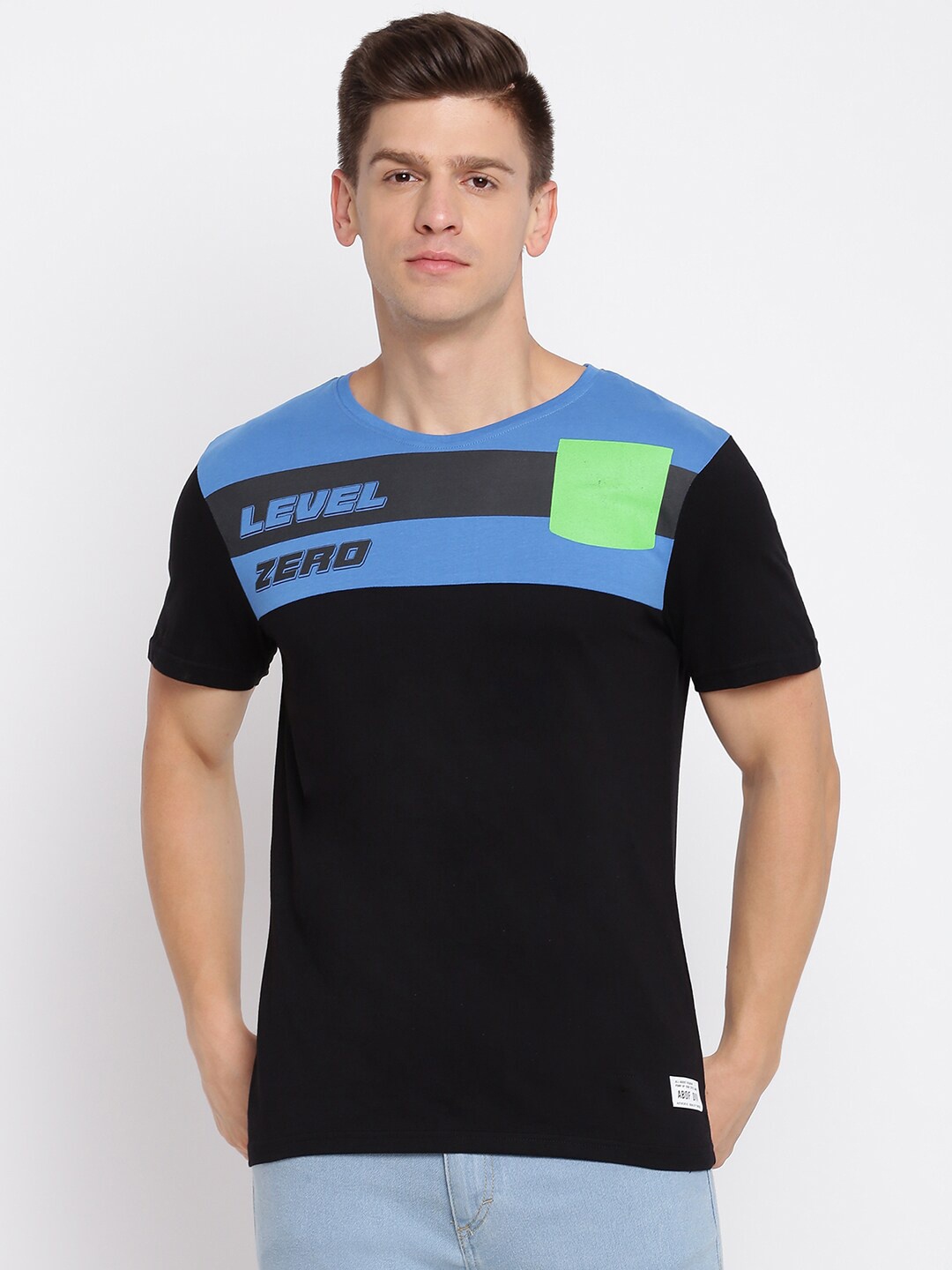 

abof Men Black T-shirt