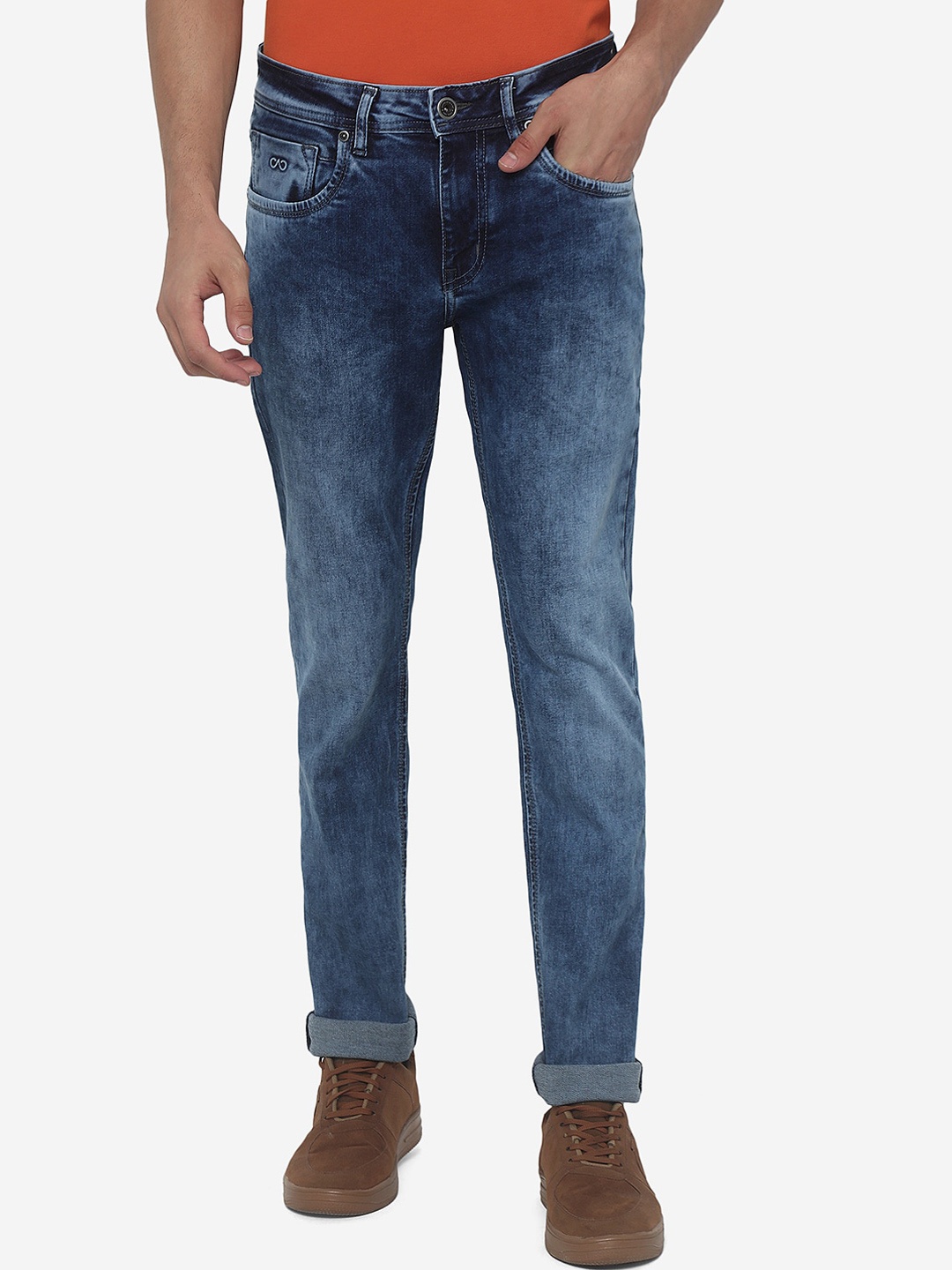 

JADE BLUE Men Blue Slim Fit Heavy Fade Jeans