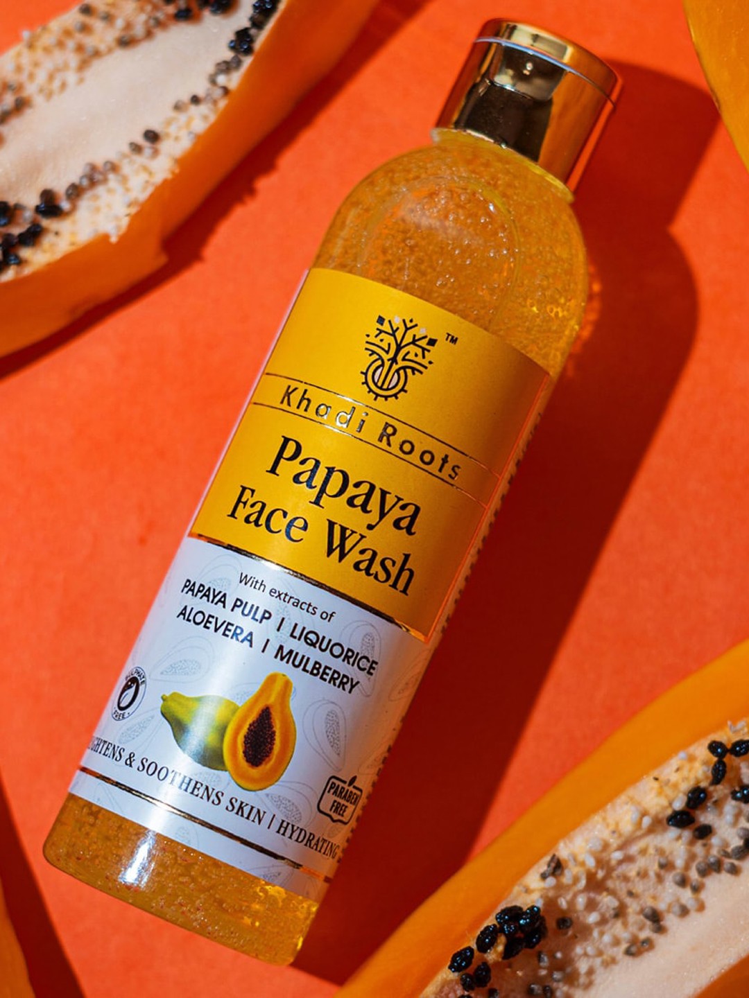 

Khadi Roots Pack Of 2 Papaya Face wash, Yellow