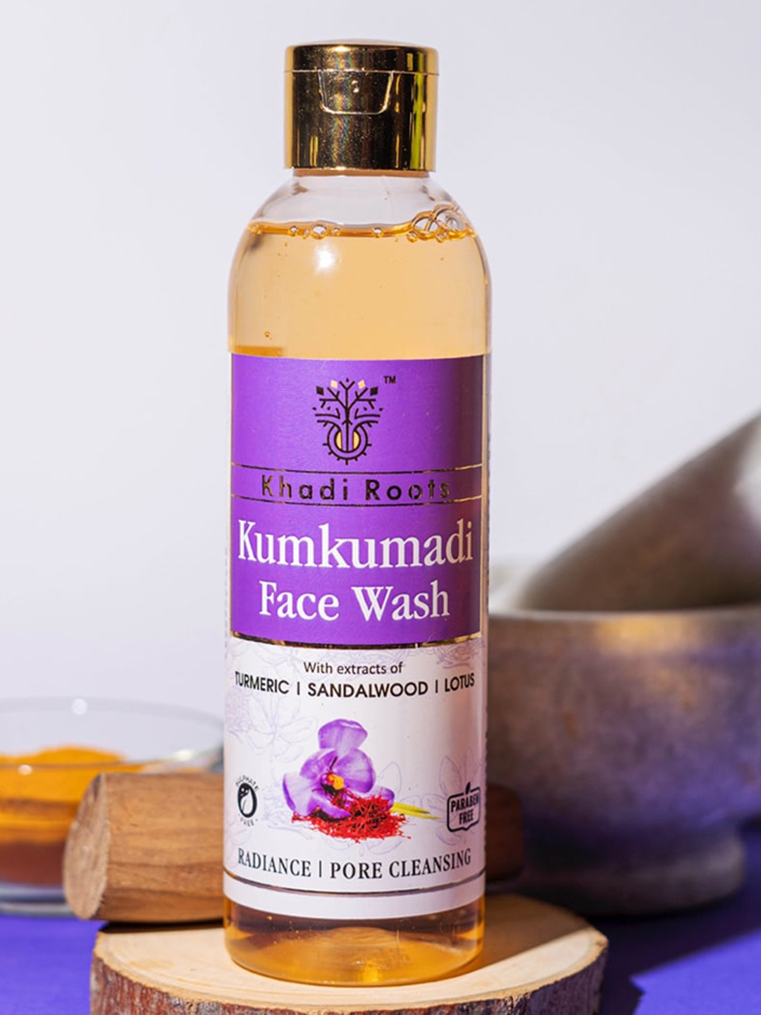 

Khadi Roots Pack Of 2 Kumkumadi Face Wash, Beige