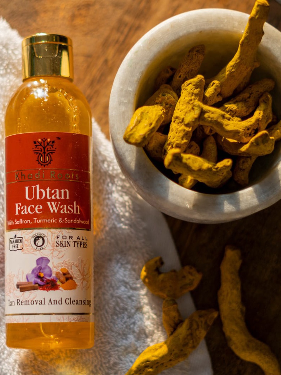 

Khadi Roots Set Of 3 Ubtan Face Wash, Yellow