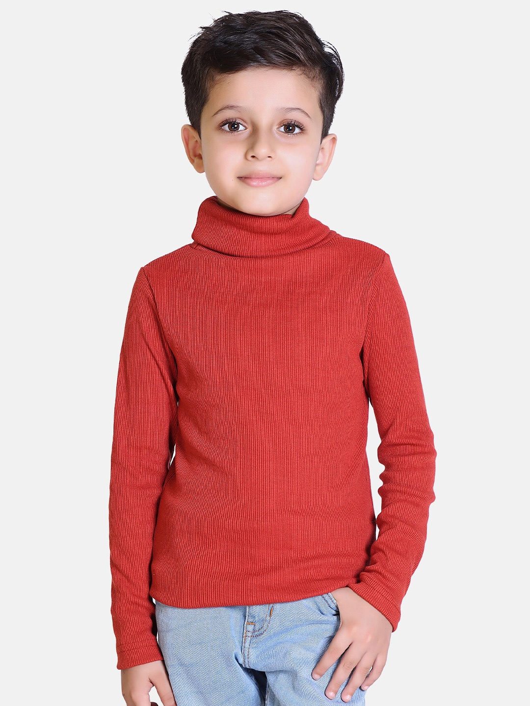 

KEPA Boys Orange High Neck T-shirt