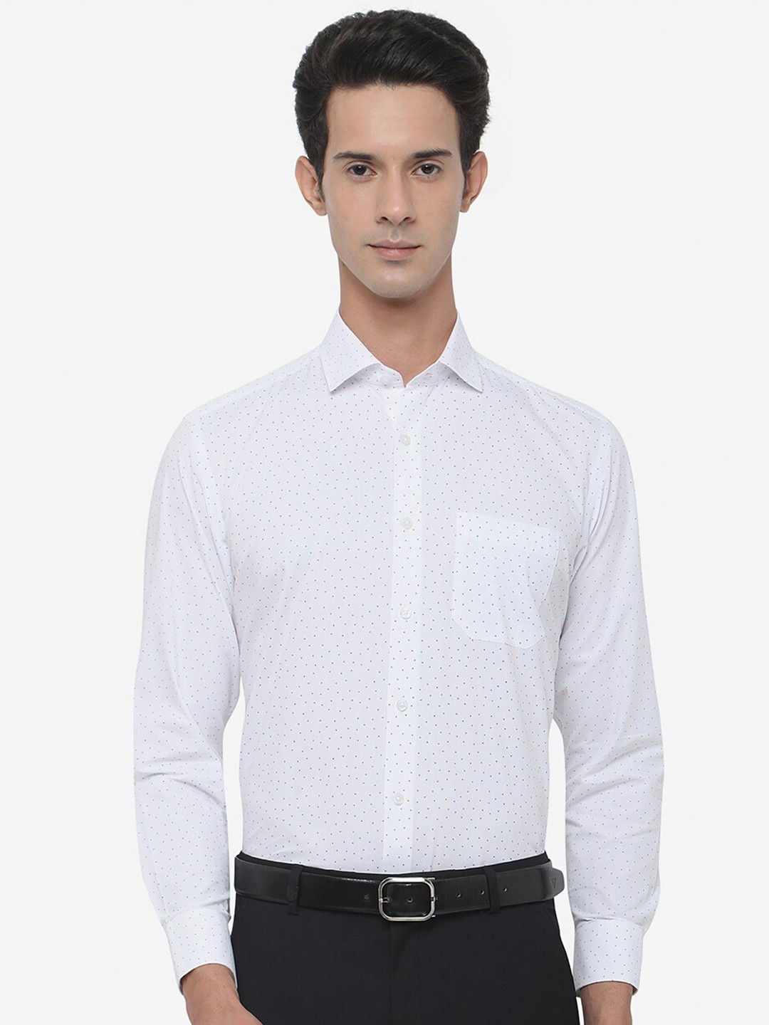 

Greenfibre Men Regular Fit Printed Casual Shirt, White