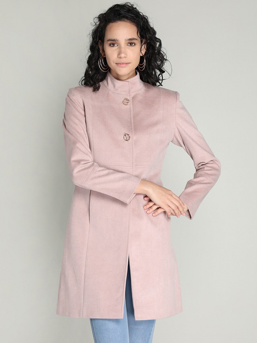 

PROTEX Women Pink Solid Coat