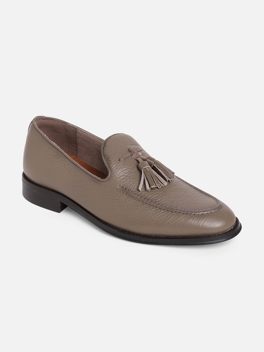 

ALDO Men Beige Leather Loafers