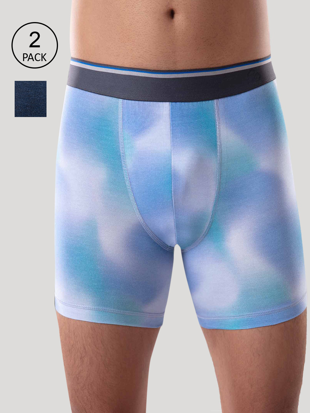 

Gloot Men Pack of 2 Anti Odour Ultra Soft Tencel Trunks GLUTLOEBB01, Blue