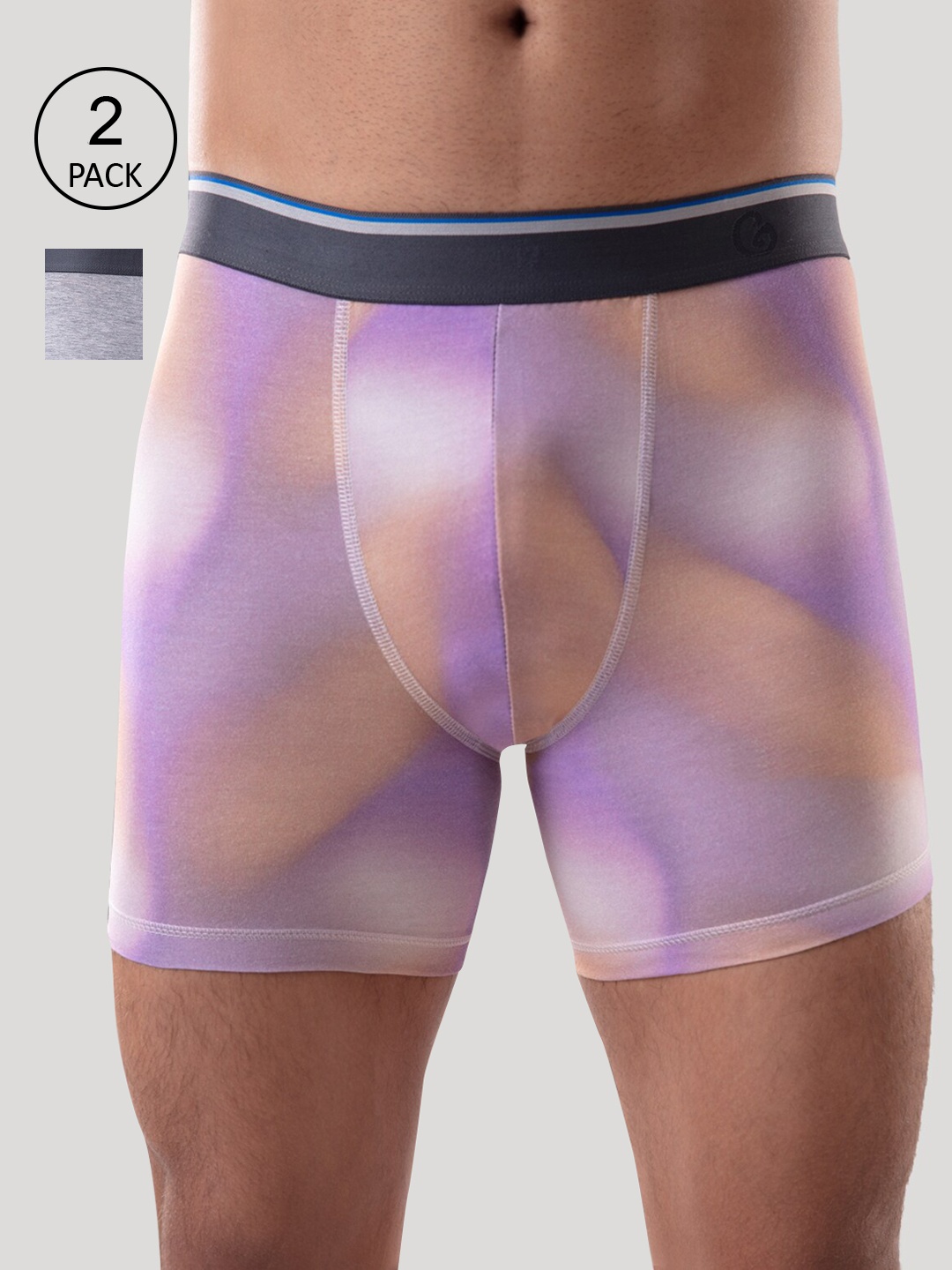 

Gloot Men Pack Of 2 Short Odour Less SAC Tech Outer Elastic Boxer Brief with Anti Odour, Pink