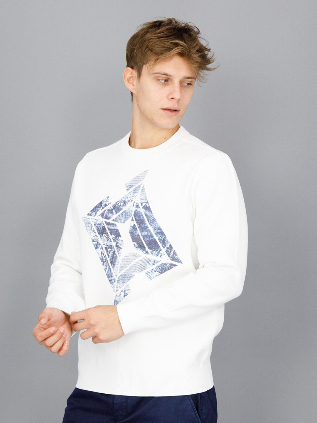 

FREESOUL Men Printed Sweatshirt, Off white
