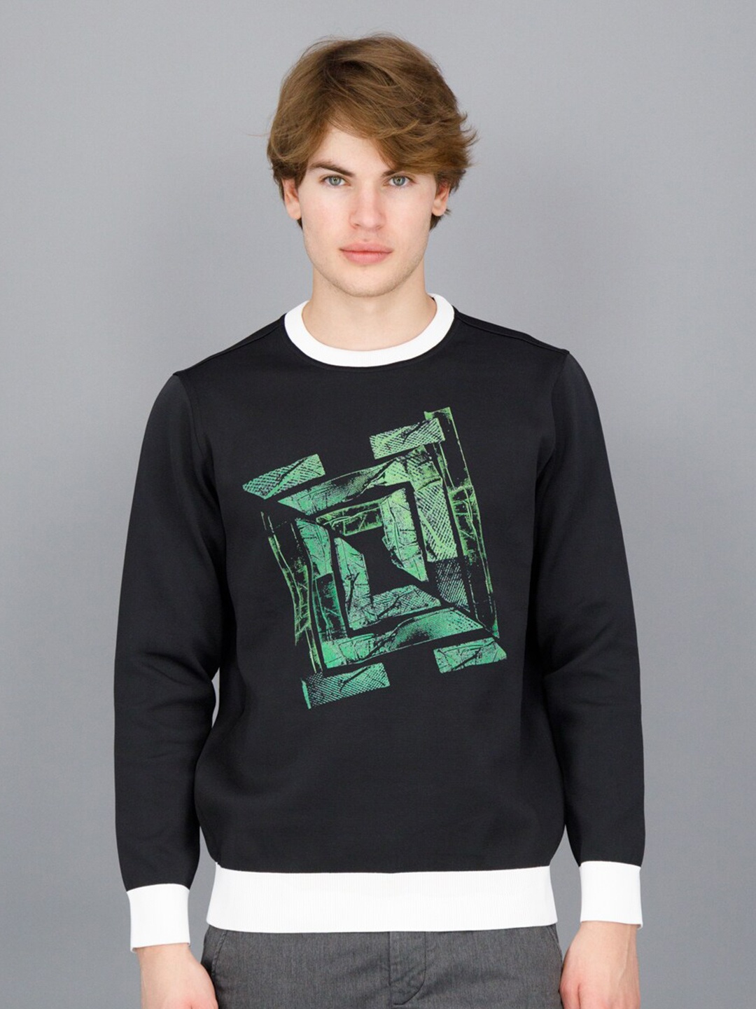 

FREESOUL Men Black Printed Sweatshirt