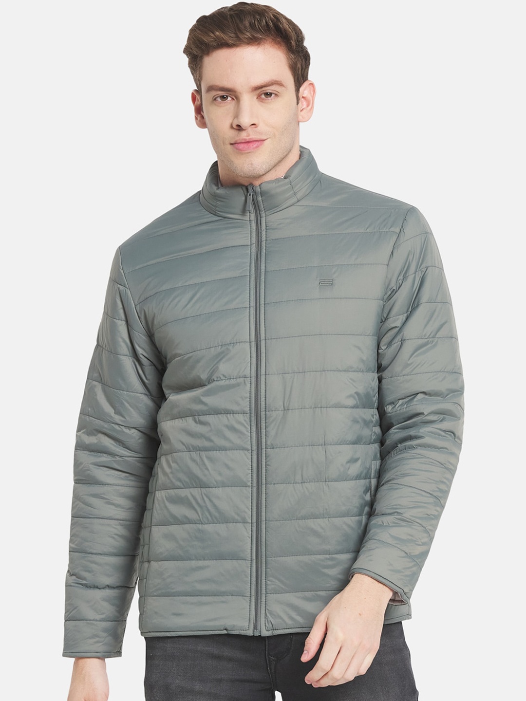 

METTLE Men Olive Green Puffer Jacket