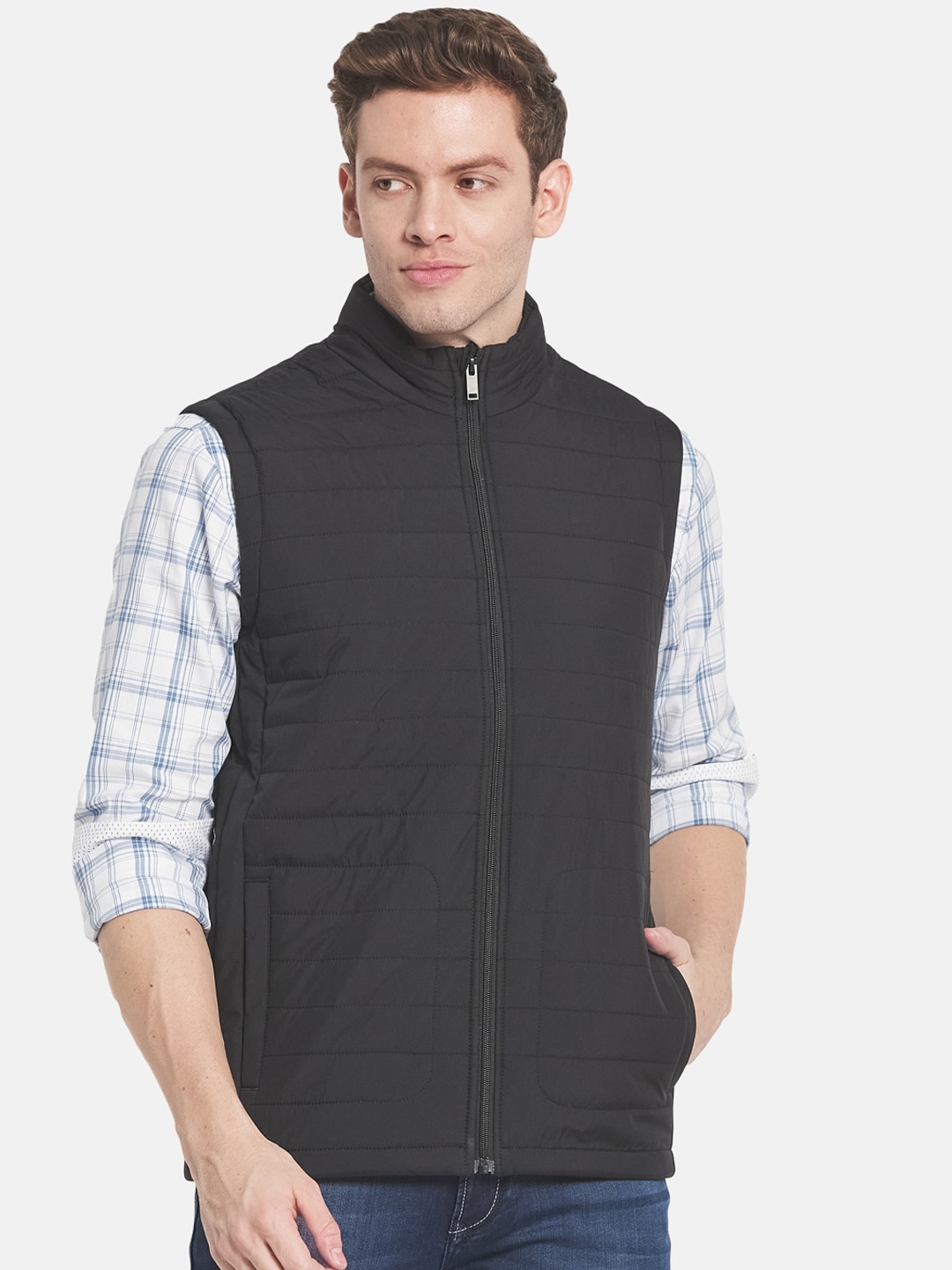 

METTLE Men Black Puffer Jacket