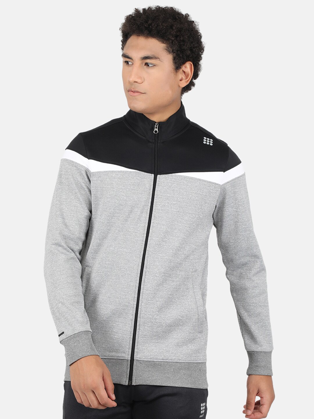 

rock.it Men Grey Colourblocked Sweatshirt