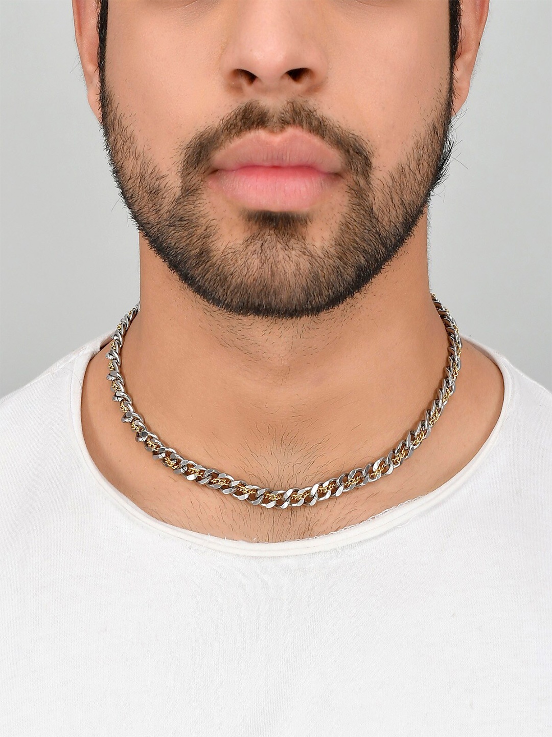 

AQUASTREET Men Silver-Toned Silver-Plated Necklace