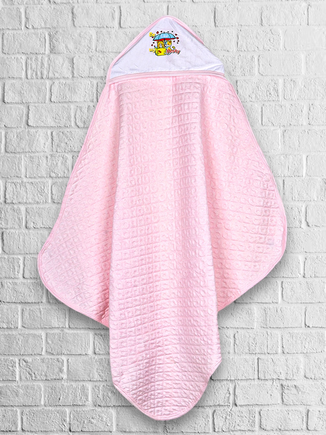 

Moms Home Infant Kids Pink Solid Organic Cotton 300 GSM Bath Towels