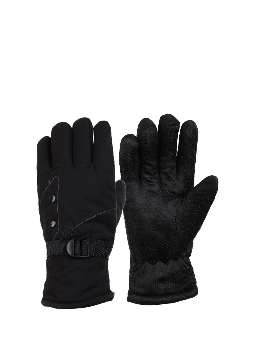 

ELLIS Men Black Solid Acrylic Gloves