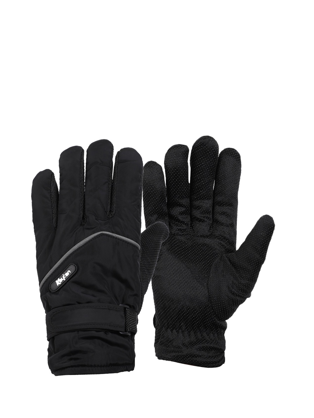 

ELLIS Men Black Solid Acrylic Hand Gloves