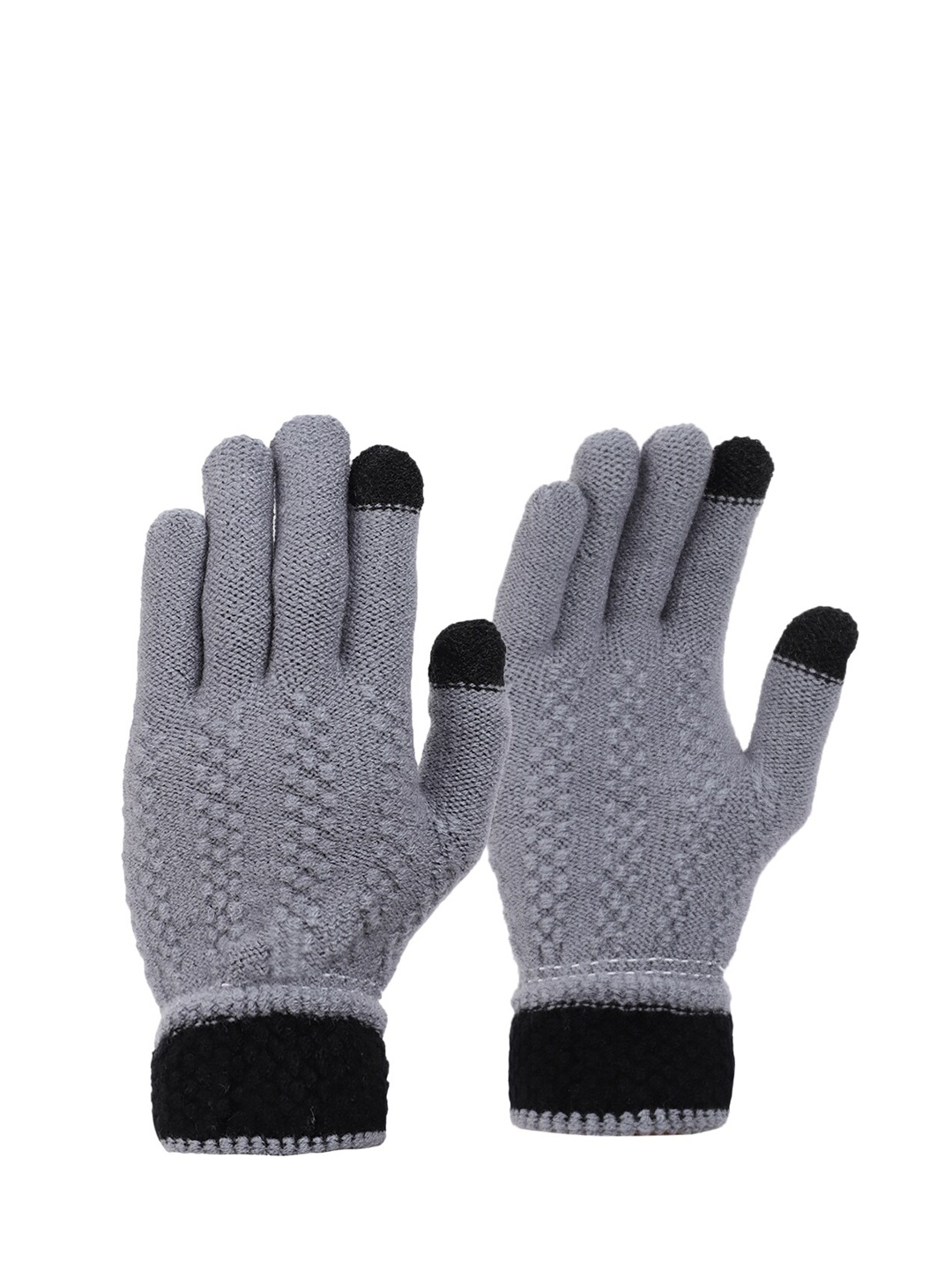 

ELLIS Women Grey Solid Gloves