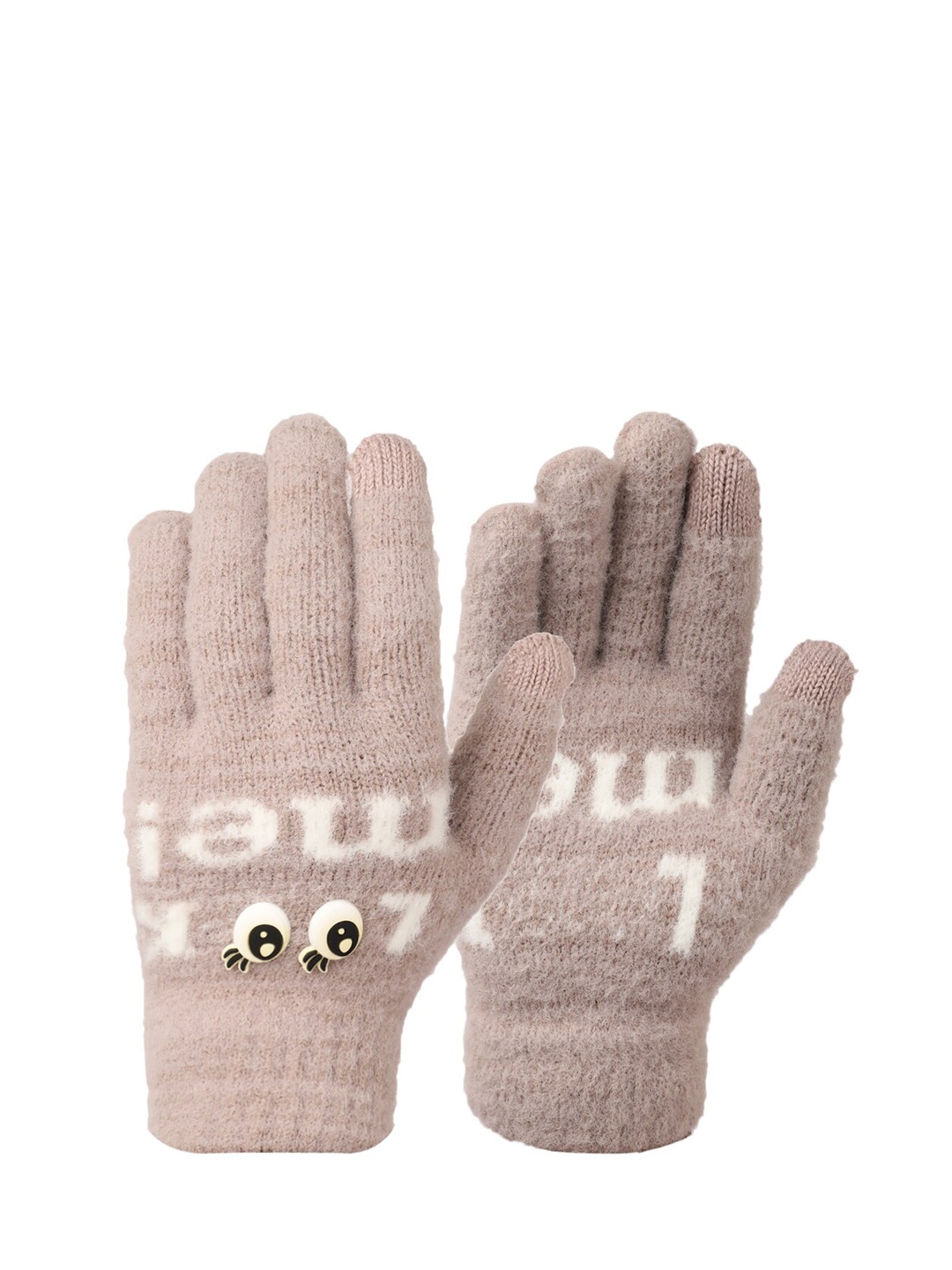 

ELLIS Women Brown & White Textured Hand Gloves