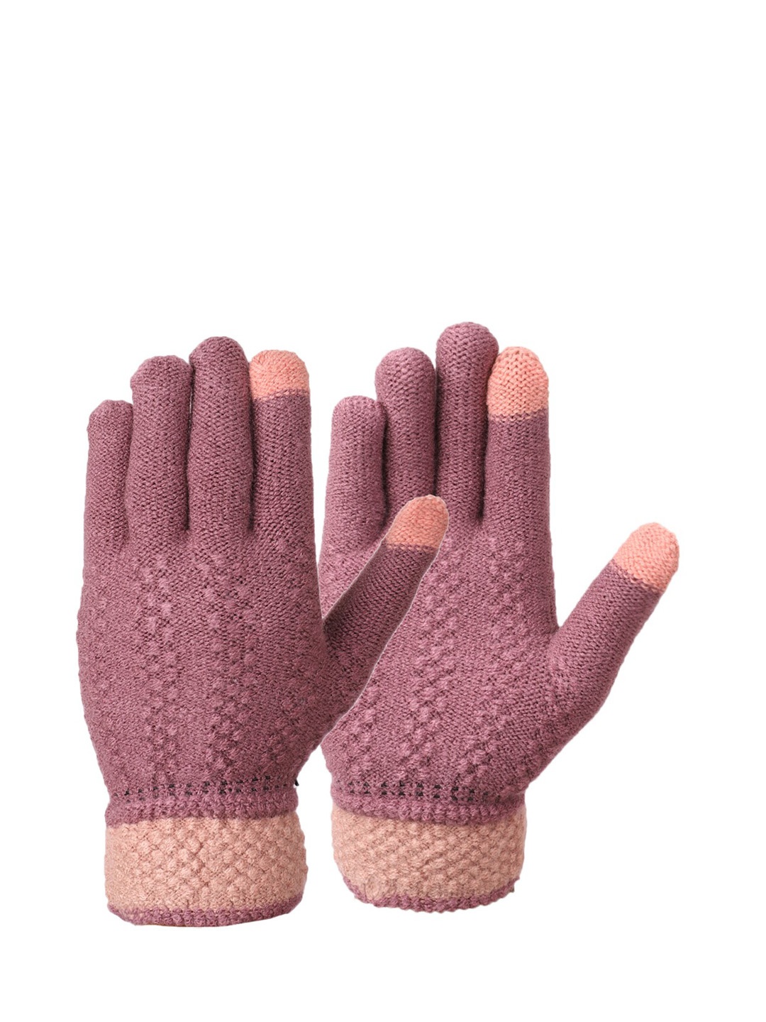 

ELLIS Women Pink & Purple Solid Gloves