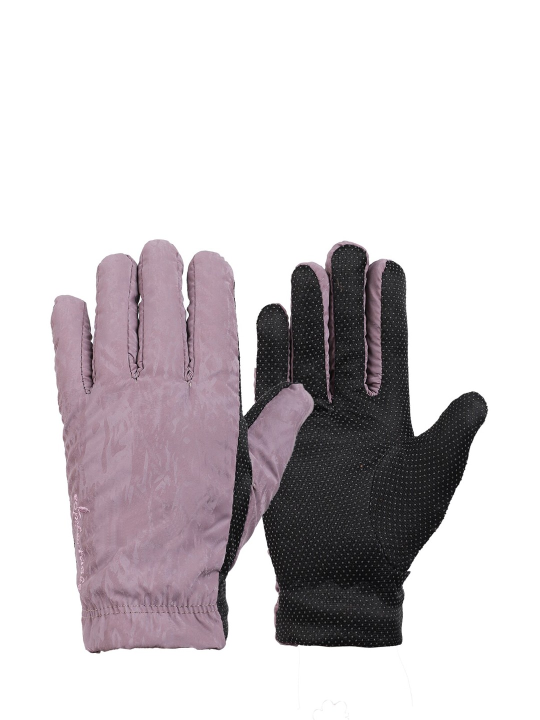 

ELLIS Women Pink Self Design Gloves With Touch Screen Fingers