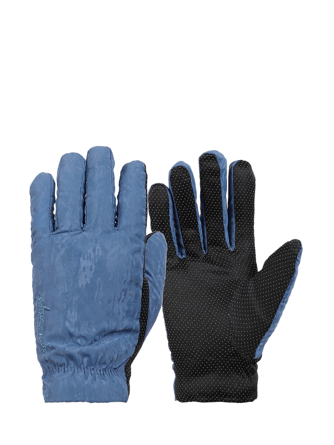 

ELLIS Women Blue & Black Printed Acrylic Hand Gloves