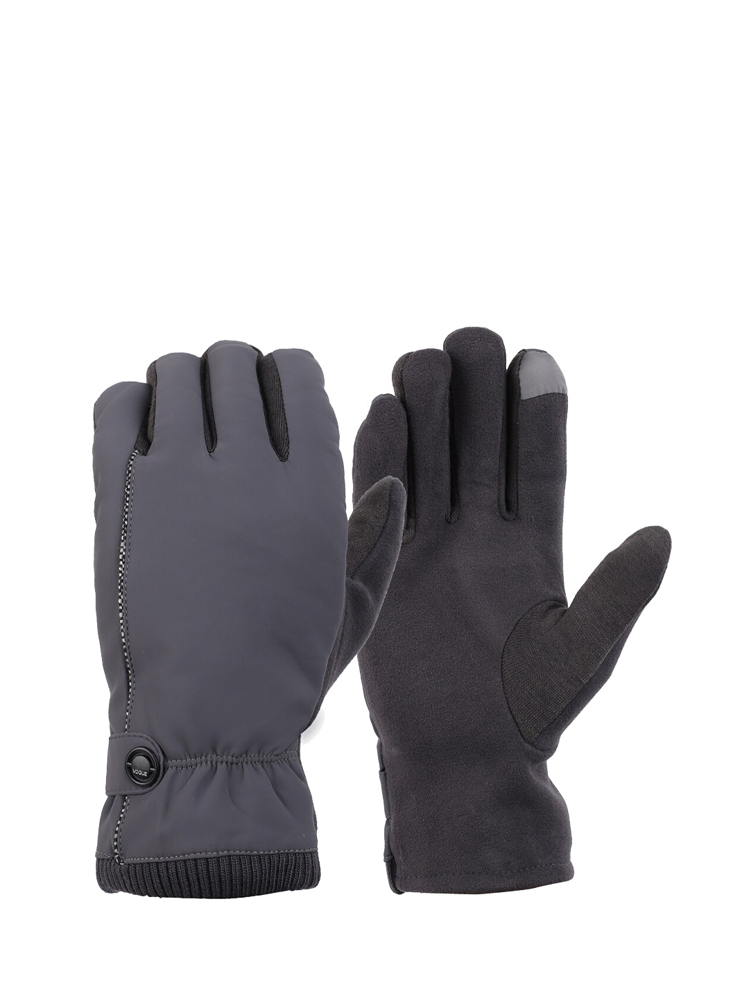 

ELLIS Unisex Grey Solid Hand Gloves