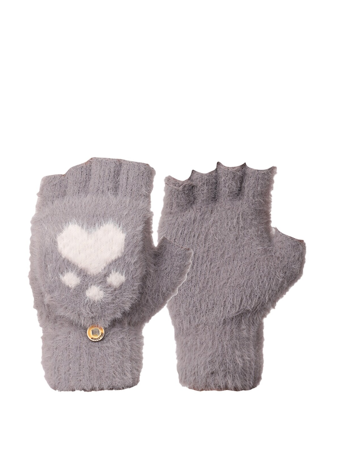 

ELLIS Unisex Grey Patterned Hand Gloves