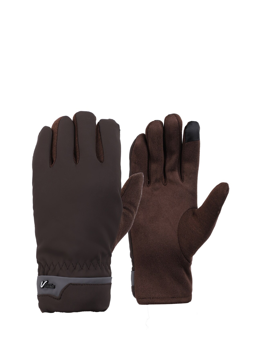 

ELLIS Brown Solid Gloves