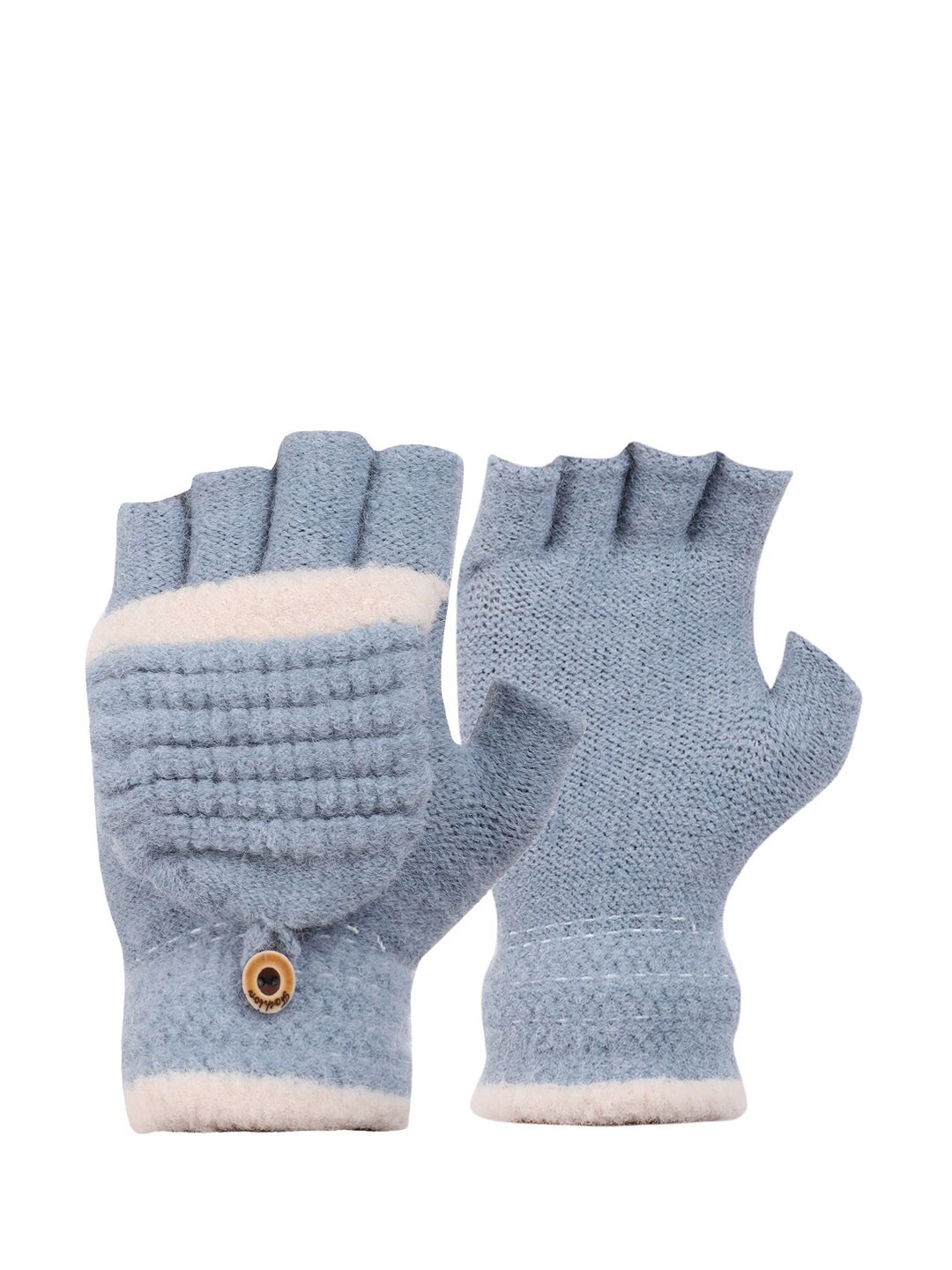 

ELLIS Blue & White 2In 1Printed Gloves