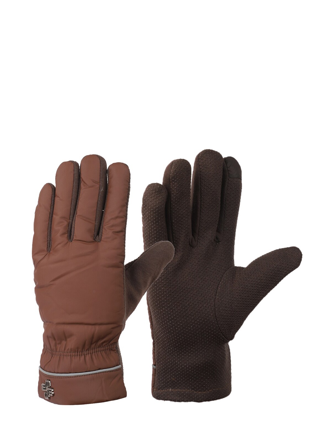 

ELLIS Unisex Brown Solid Acrylic Hand Gloves