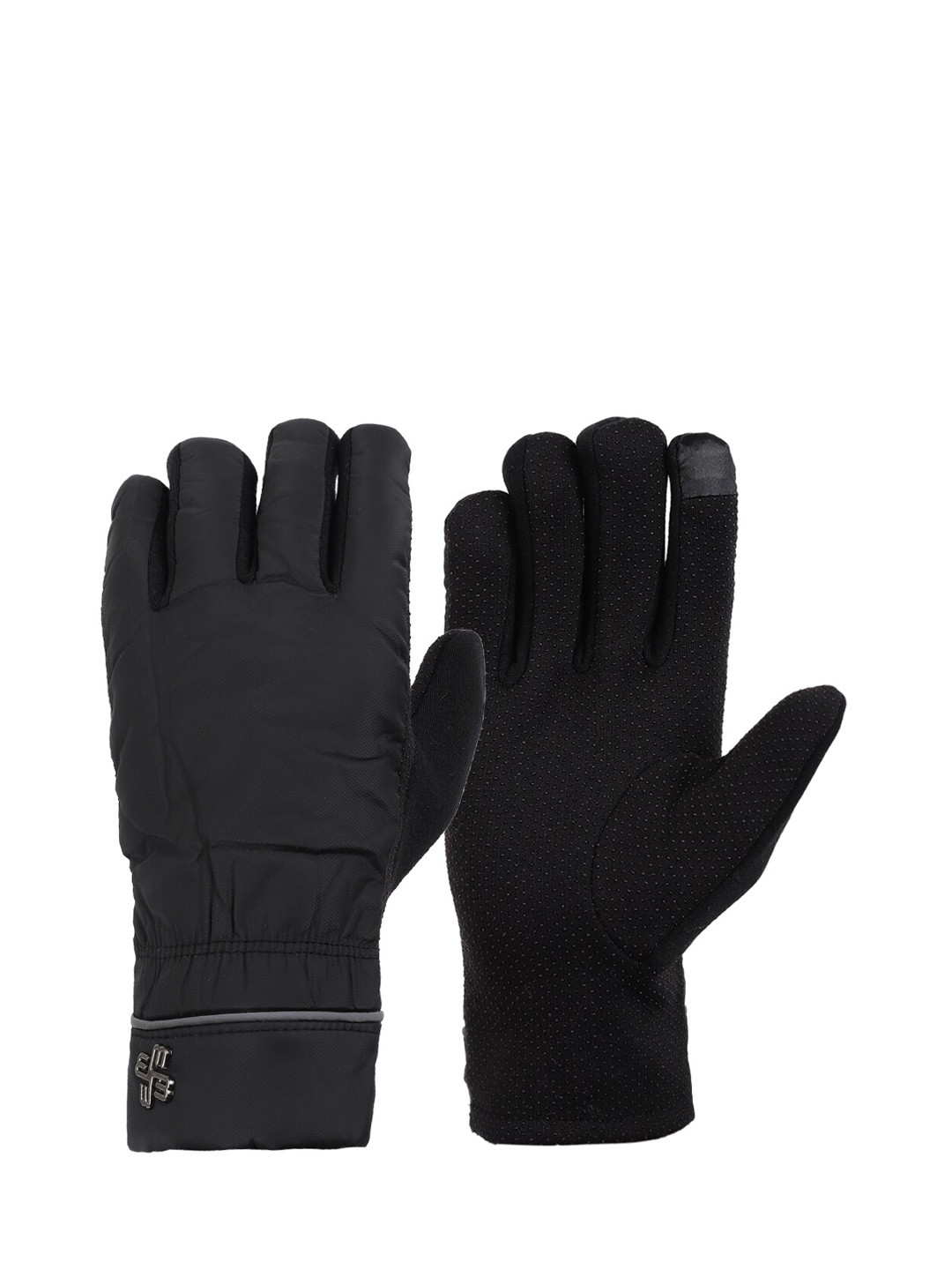 

ELLIS Unisex Black Solid Acrylic Hand Gloves