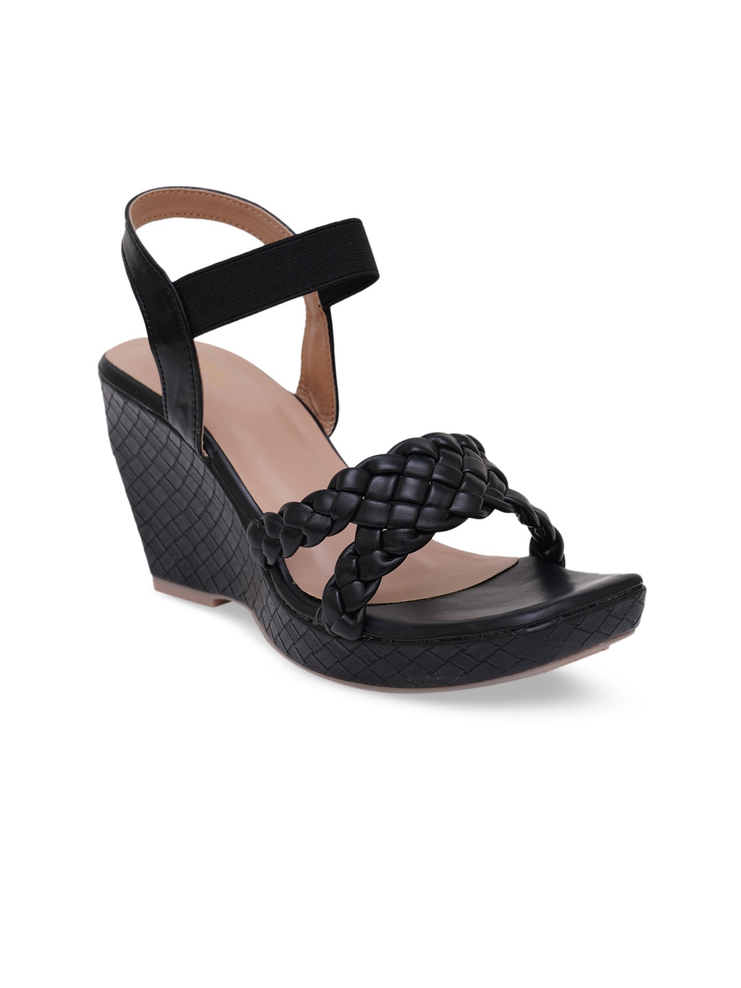 

SHUZ TOUCH Women Black Wedge Sandals