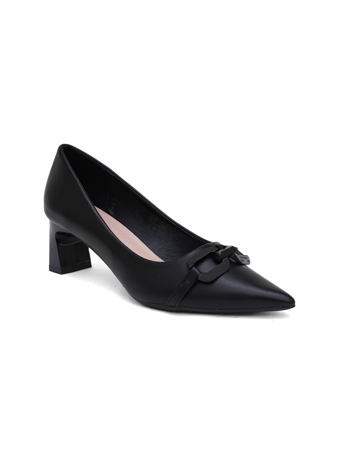 

SHUZ TOUCH Women Black Block Pumps with Bows