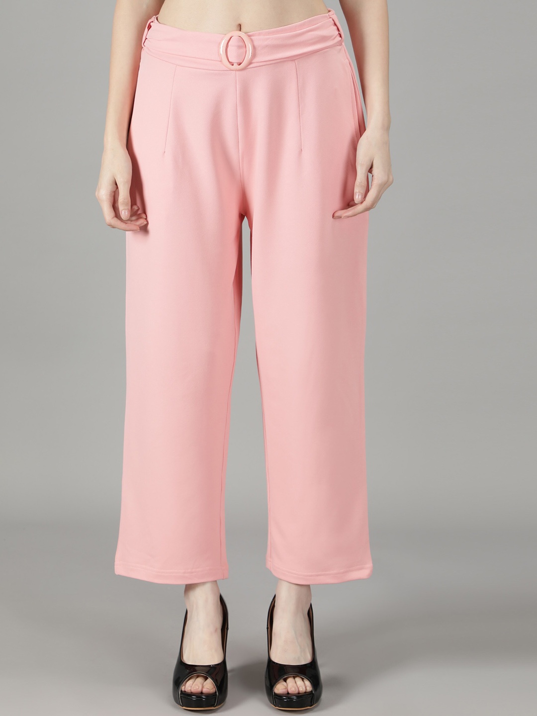 

Sonex Gold Women Pink Relaxed Straight Leg Loose Fit Trousers