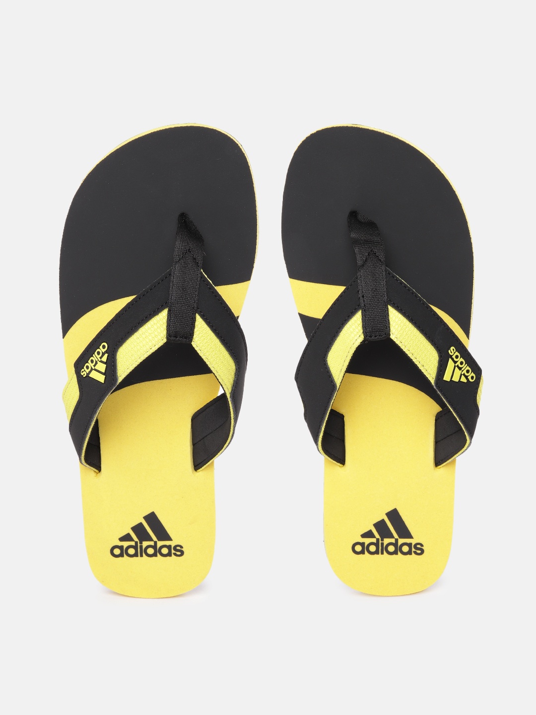 

ADIDAS Men Distill Colourblocked Thong Flip-Flops, Yellow