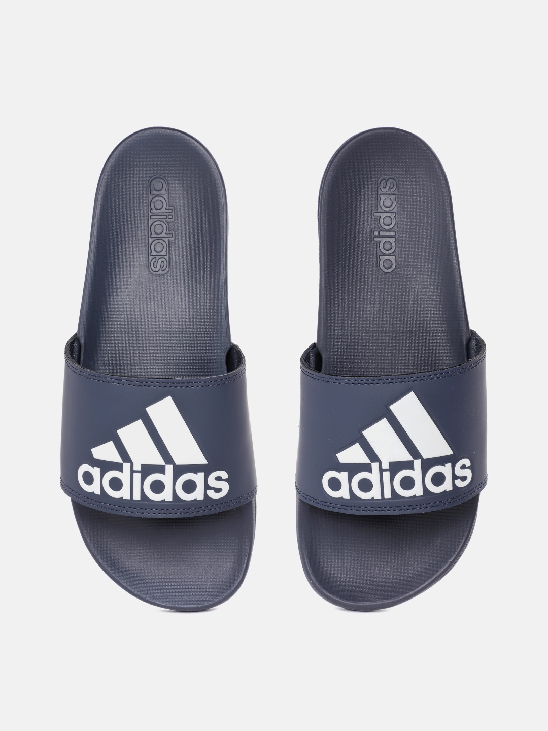 ADIDAS Unisex Brand Logo Print Sliders, Navy blue
