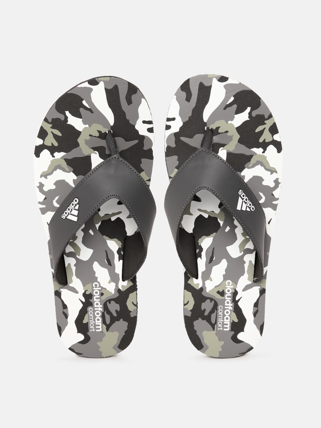 

ADIDAS Men Camouflaged Print Thong Flip-Flops, Grey