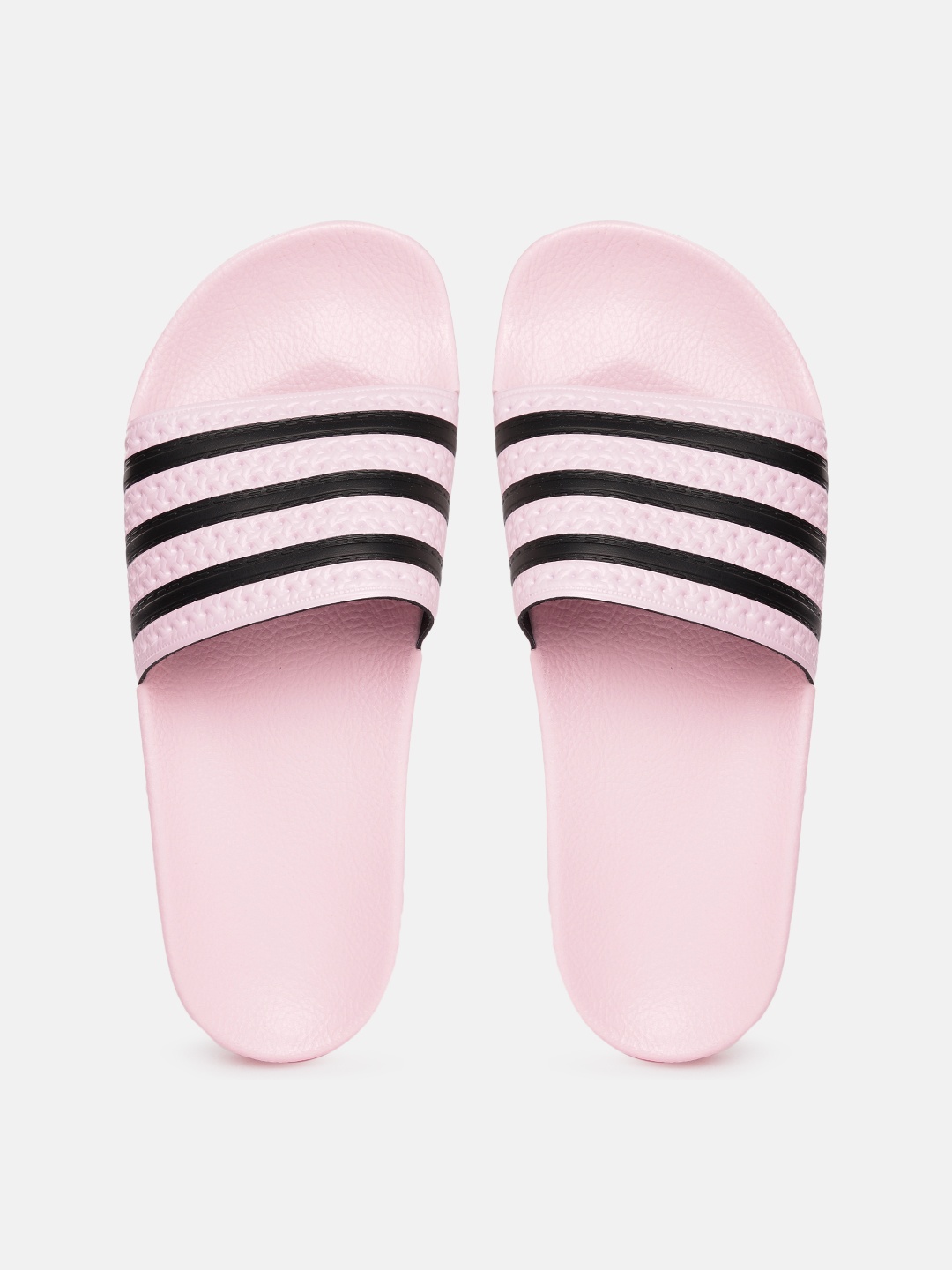 ADIDAS Originals Men Striped & Textured Sliders, Pink