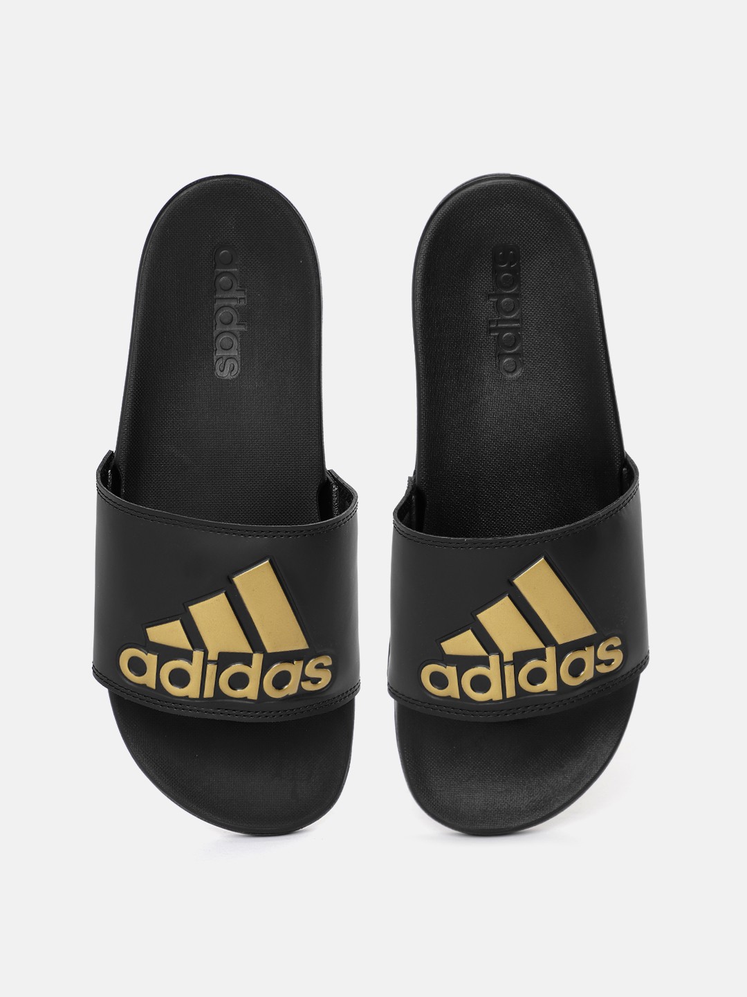 

ADIDAS Unisex Brand Logo Embossed Adilette Comfort Sliders, Black