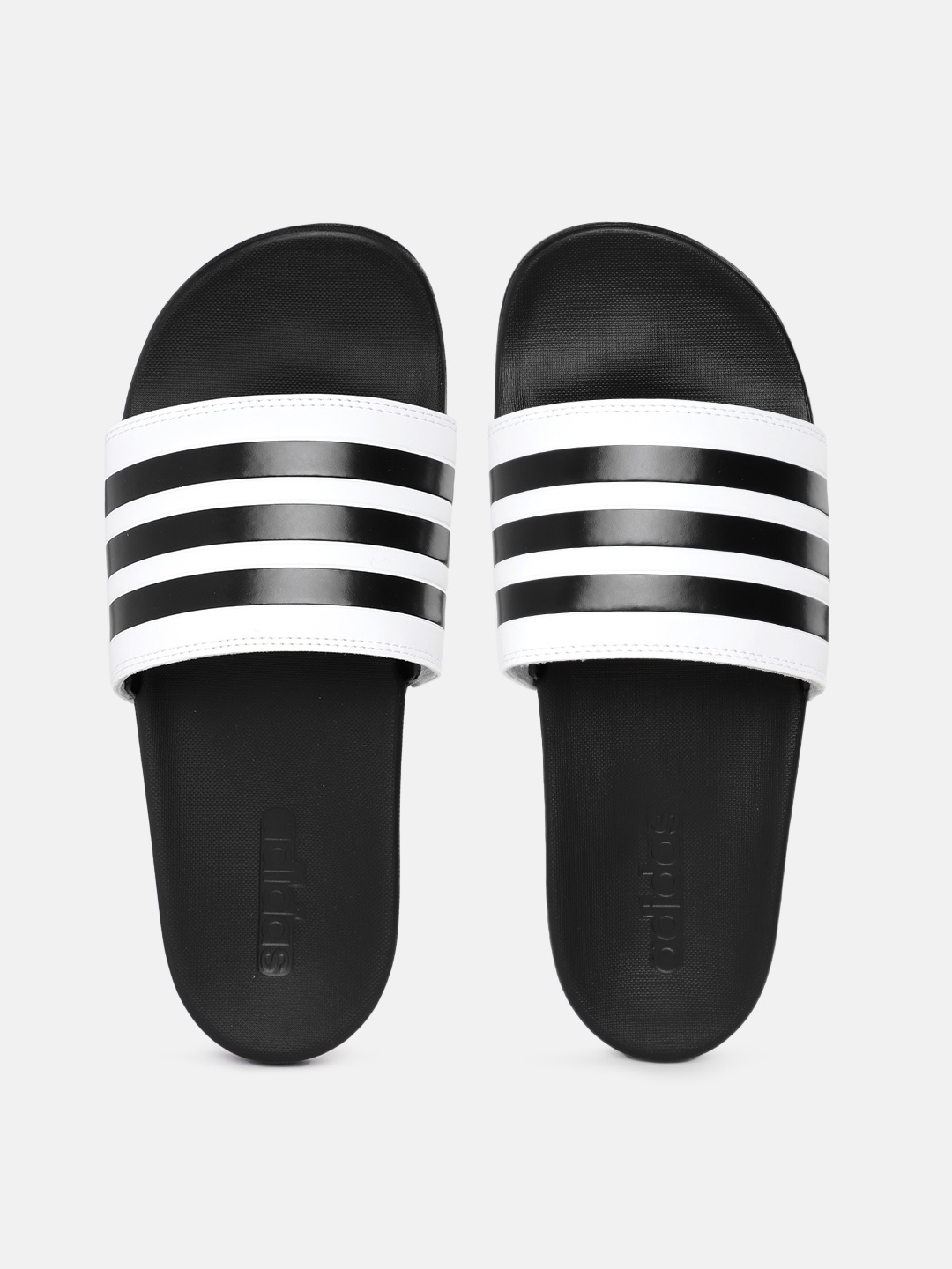 

ADIDAS Unisex Striped Adilette Comfort Sliders, White