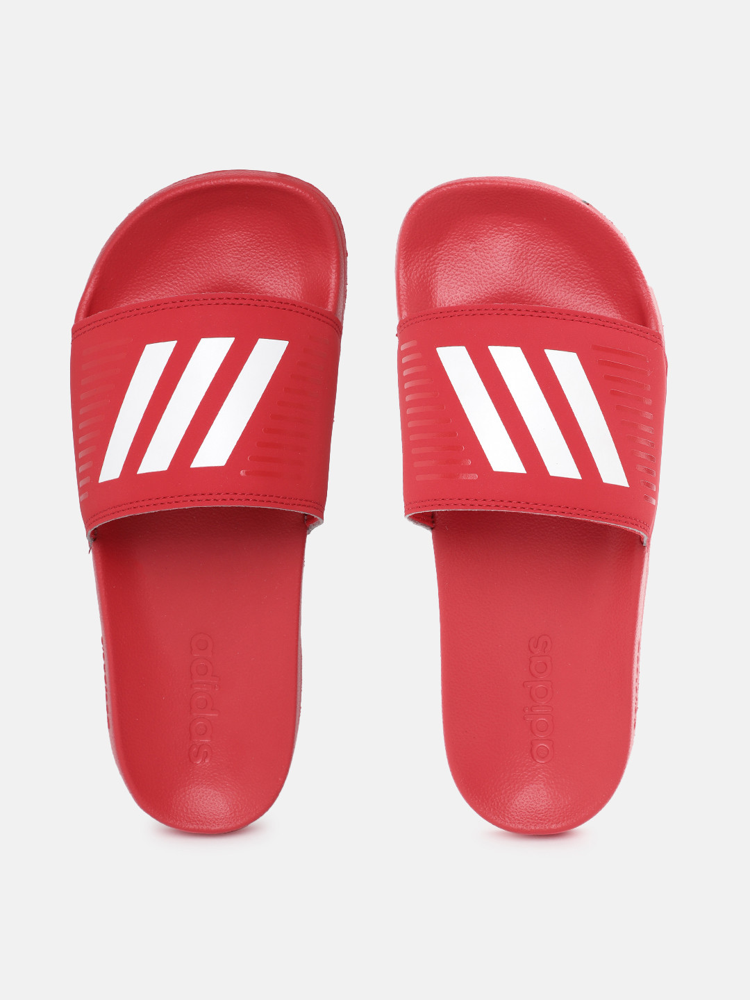 

ADIDAS Men Brand Logo Printed Sliders, Red