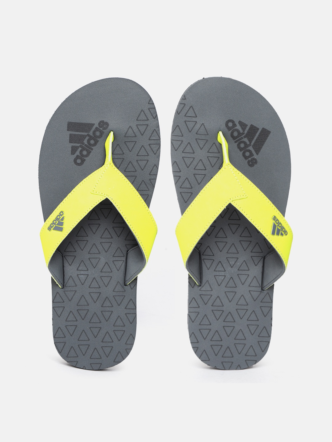 

ADIDAS Men Geometric Print Thong Flip-Flops, Grey
