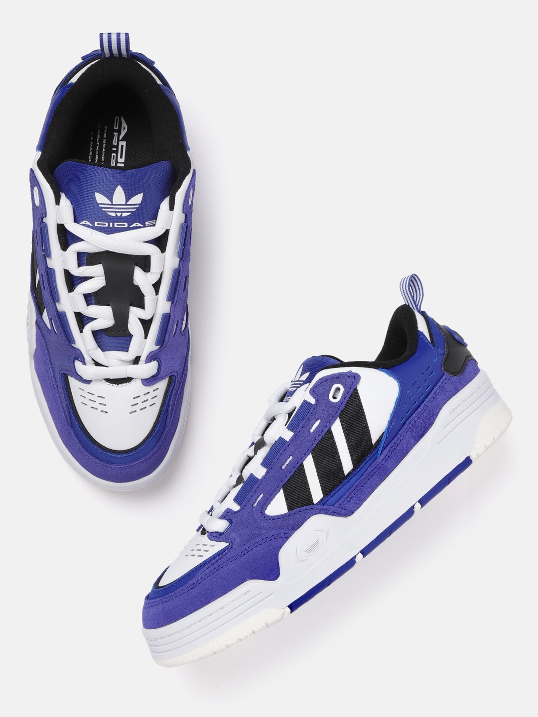 

ADIDAS Originals Men Leather Perforated Adi2000 Sneakers, Blue